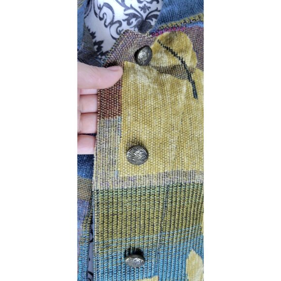 Gotcha Covered Vintage Denim Jacket Womens Medium- Floral design - Picture 2 of 13